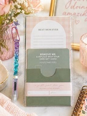 Best Mom Ever Notepad Gift Set w/ Pen & Gift Card Holder NWT